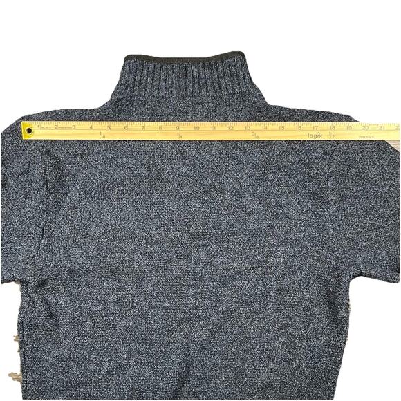 Pendleton Sweater Mens L Washable Wool Shetland Knit Laine Lavable Zip BlueGray - Picture 9 of 11